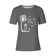 thumbnail image 4 of Giftesty Blouses for Women Dressy Casual Women Fashion Summer Sexy Printed Regular Women Short Sleeves Round Neck, 4 of 4