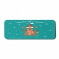 thumbnail image 1 of Christmas Computer Mouse Pad, Jumping Happy Dog with Santa Hat and Scarf Happy New Year Snow, Rectangle Non-Slip Rubber Mousepad Large, 31" x 12", Seafoam Caramel and Vermilion, by Ambesonne, 1 of 2