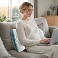 thumbnail image 3 of Orthopedic Memory Foam Lumbar Support Pillow Ergonomic Back Cushion 12.6"x9.4"x5.1" Removable Washable Cotton Cover Pressure Relief for Office Chair Car Seat Home Use, 3 of 6
