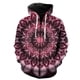 thumbnail image 1 of Sudadera con capucha y cremallera de mandala para hombre, estilo Harajuku, con estampado 3D, de manga larga, informal, estilo hip hop, divertida, con capucha, 1 of 6
