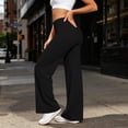 thumbnail image 7 of yeiolnoer Yoga Pants for Women Comfortable High Waisted Pants Solid Color Slim Fit Pant for Running Workout, 7 of 7