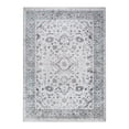 thumbnail image 2 of BNM Floral Scroll Border Washable Indoor Area Rug, 3' 6" x 5' 6", Gray, 2 of 12