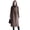 Coffee, variant on Women's Fall Winter Wool Coat Notch Lapel Single-Breasted Peacoat Casual Trench Coat Mid-Long Thick Overcoat