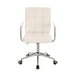 thumbnail image 2 of Silla de escritorio Euroluce Contemporary Design color blanco acabado cromada con brazo giratoria Altura ajustable forrada en material PU SKU 7009F-2C, 2 of 4