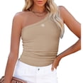 thumbnail image 2 of Camiseta sin mangas de un solo hombro para mujer, camiseta sin mangas de un solo hombro para mujer Camiseta sin mangas de un solo hombro para mujer La mejor en su clase, 2 of 6