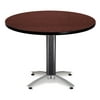 OFM Model MT42RD 42" Multi-Purpose Round Table with Metal Mesh Base, Mahogany