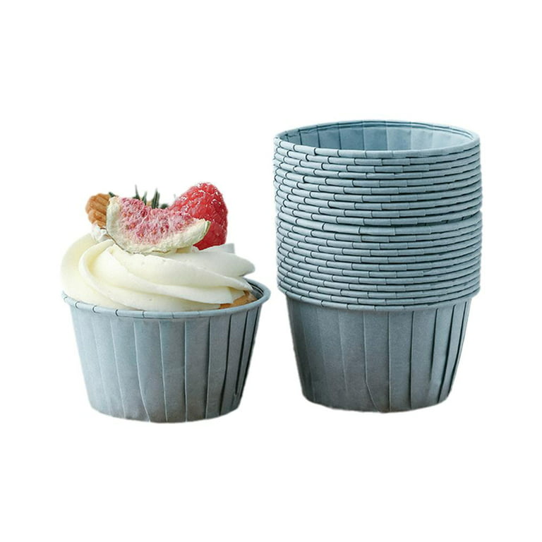 50pcs/set Paper Cake Baking Cup, Silver Muffin Cupcake Liner For Party