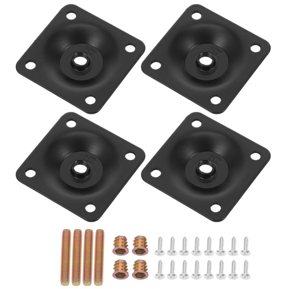 1 Set of Flat Table Leg Brackets for Furniture Repair, Leg Mounting Plates Furniture Support