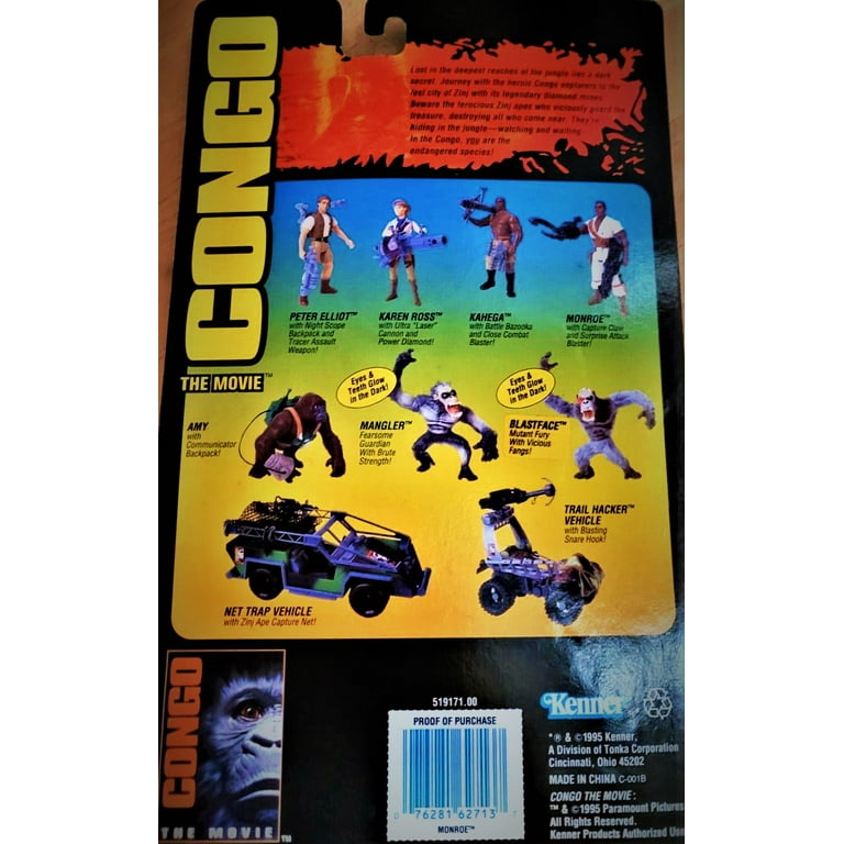 1995 Congo the Movie Monroe Action Figure with Capture Claw 1995 Congo the Movie Monroe Action Figure with Capture Claw
