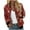 A02- Red, variant on Lightweight Cropped Floral Printed Jackets For Women Casual Long Sleeve Crew Neck Coats With Pockets Fall Fashion 2025 Zip Up Sweatshirts Y2K Tops
