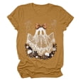 thumbnail image 5 of mgoYE Cute Halloween Shirts for Women Ghost T Shirt Funny Cute Short Sleeve Tops Shirt Women|Yellow M, 5 of 5