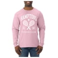 thumbnail image 2 of Wild Bobby Hamptons Tennis Club Est 1986 Sports Mens Long Sleeve Shirt, Light Pink, XX-Large, 2 of 6