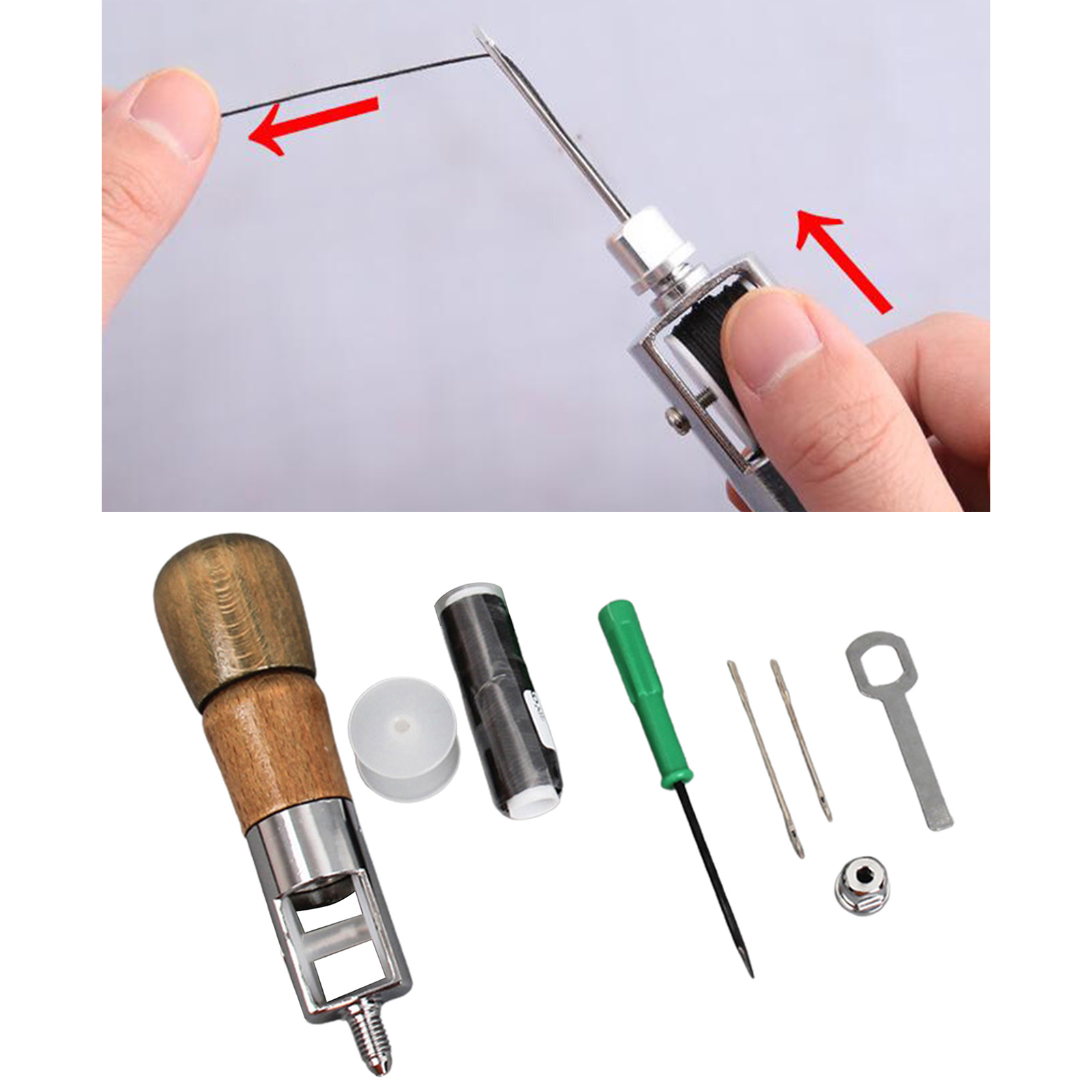 8x Sewing Awl Shoe Repair Heavy Fabrics Canvas Process