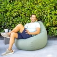 thumbnail image 5 of Big Joe Tuft Weatherproof Bean Bag Chair, Sage Intertwist, UV-Protected Fabric, 3 feet Teardrop, 5 of 7