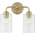 thumbnail image 4 of Charlotte 2 - Light Aged Brass Brass Transitional Glass And Steel Wall Sconce, 4 of 4