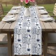 thumbnail image 4 of Blue Tropical Plant Table Runner 72 Inches, Summer Palm Trees Coastal Starfish Bed Runner Dresser Scarves Tabletop for Indoor Outdoor Parties/Ceremony/Banquet, 16" x 72", 4 of 9