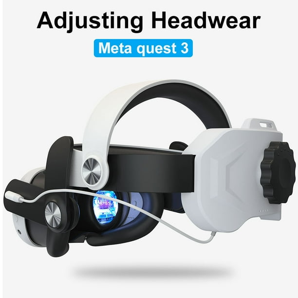 Correa para la cabeza VR ajustable Banda para la cabeza VR para auriculares Meta Quest 3 VR (negro)