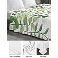 thumbnail image 6 of Sage Green Eucalyptus Leaves Queen Size Flat Sheet, Wrinkleproof & Fadeproof Cooling Flat Bed Sheet Only, Summer Weeping Floral Botanical Breathable Soft Bedding Top Sheets 90 x 102 Inches, 6 of 8