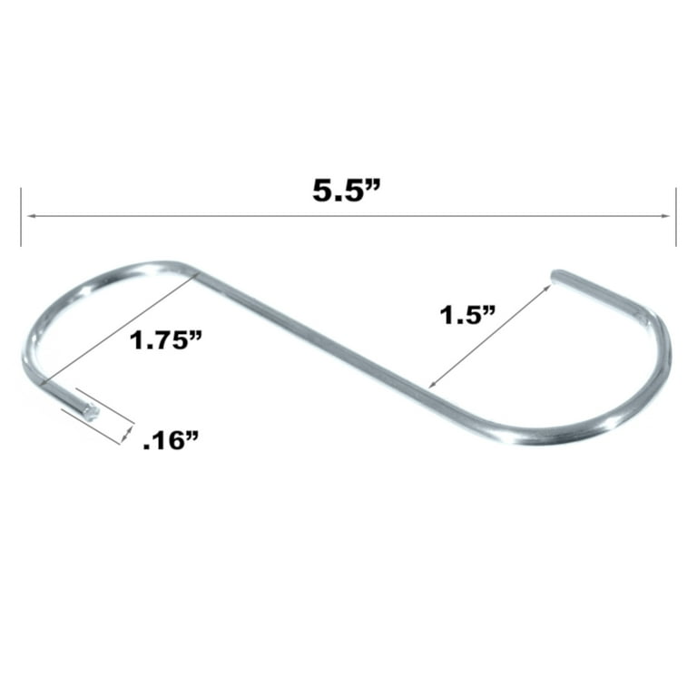 S-Hooks Metal Hanging Hooks - 1 3/4 Inch - Various Pack Sizes Available