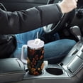 thumbnail image 4 of Yayeee 40oz Stainless Steel Tumbler with Straw and Handle Double-Wall Insulated Travel Water Bottle, Dark Floral Pattern, 4 of 8