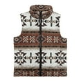 thumbnail image 4 of Uorisanigo Kids Full Zip Fleece Vest Sleeveless Southwestern Aztec Tribal Jacket Casual Lightweight Stand Up Collar Tank Tops Fall Winter Outfits Clothes Fashion Kids Outdoor Layering, 4 of 7