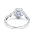 thumbnail image 3 of Pear Teardrop Natural Moonstone Wedding Ring 925 Sterling Silver Size 10, 3 of 6