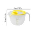 thumbnail image 3 of Less Than 5 Food Storage Filter Measuring Cup Baking Egg Bowl with Built In Filter Plate with Scale Food Large Capacity Heat Egg Liquid Mixing Cup Kitchen Gadget Accessories, 3 of 9