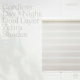 thumbnail image 3 of MOOD Zebra Shades for Windows | Custom Size + Cordless + Durable and Stylish Roller Shade | Day and Night Dual Layer Combi Blind | Wheat Beige (Light Filtering) | 36.5"W x 48"H, 3 of 9