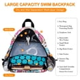 thumbnail image 3 of CHAOYUNYI Dry Wet Gym Backpack with Shoe Compartment for Women Water Resistant Sports Bag for Swimming Beach Yoga Travel, Maple Magenta M, 3 of 8
