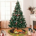 thumbnail image 2 of Fall Maple Leaf Pumpkin Spider Web Tree Skirt Xmas Tree Mat Christmas Tree Ornaments Decorations Holiday Party Indoor Outdoor 30", 2 of 5