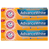 ARM & HAMMER Advanced White Extreme Whitening Toothpaste, TRIPLE PACK (Contains Three 6oz Tubes) -Clean Mint - Fluoride Toothpaste
