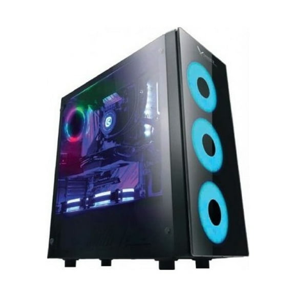 GABINETE Xzeal XZ110 RGB CON VENTANA MATX 4VEN USB S/FUENTE NEGRO XZCGB12B