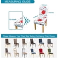 thumbnail image 5 of Chair Covers for Dining Room Set of 4, Stretchy Parson Chair Slipcovers,Red Flowers Spandex Banquet Chair Seat Pet Protector Slipcovers for Holiday Home Party, Hotel, Wedding Ceremony, 5 of 6