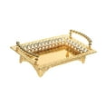 thumbnail image 4 of WeiLaiKeQi Serving Tray Vanity Tray Elegant Serving Platter for Kitchen Bathroom Office Gold, 4 of 9