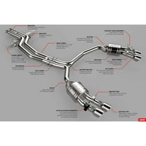 D660-0075 Dinan Free Flow EXHAUST; F33 F36 440i POLISHED