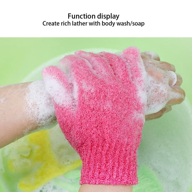 Guante de masaje Jadeshay 7 piezas Guante de baño Guante de ducha Guante exfoliante