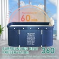 thumbnail image 4 of Hurber 47in Large Foldable Bath Tub, Adult Kid Portable Bathtub Freestanding Soaking Tub, Thickened Insulation, Dark Blue, 4 of 8