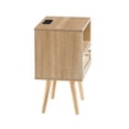 thumbnail image 5 of Triple Tree Modern Nightstand with Storage Cabinet, Beige, 5 of 7