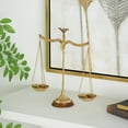 thumbnail image 3 of 12" Metal Floral Small Vintage Style Decorative Scales with Red and Green Floral Accents, by DecMode, 3 of 14