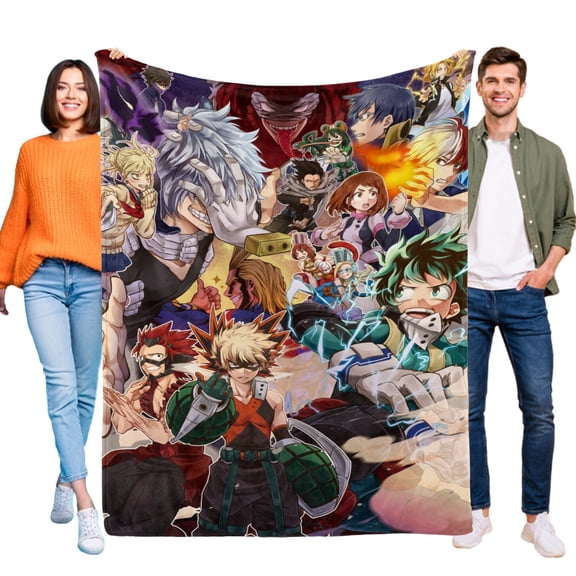 Throw Blanket for My Hero Academia Bed Couch Soft Warm Flannel Blanket for Kids Boys Girls Gifts Home Decor 30x40 Inch