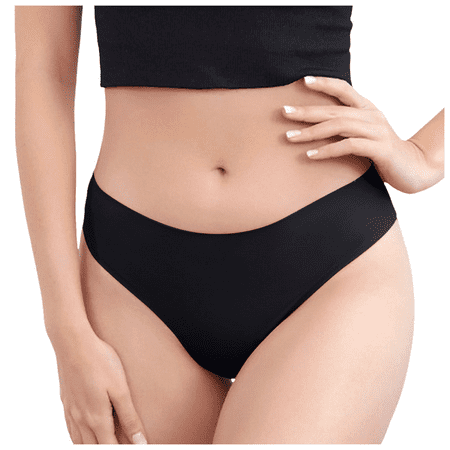 Fulorrnie Underwear for Women Seamless Tummy Control Comfort High Waisted Panty Period Waistband Stretchable Moisture Wicking Panties  Black  XXL