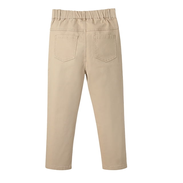 Uniformes pour Ados Garçons Pantalons Droits avec Poches Pantalons Chino à Enfiler Pantalons Extensibles Pantalons pour Garçons Tenues de Rentrée pour Garçons 13-14 Ans Pantalons pour Garçons