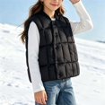 thumbnail image 5 of StSilkitty Puffer Vest for Boys Girls Sleeveless Crew Neck Button down Jacket Vests with Pockets Winter Outdoor Warm Outerwear, 5 of 8