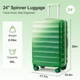 thumbnail image 2 of Ktaxon Valise 24 Pouces avec Roues Pivotantes Rigides, Valise Style TSA Enregistrée-Moyenne, Dégradé Vert, 2 of 13