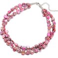 thumbnail image 1 of GHSDFBB Boho Layered Shell Beaded Necklaces Handmade Colored Bead Short Necklace Holiday Style Costume Jewelry for Women, 1 of 6