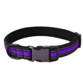 thumbnail image 1 of Durable Puppy Dog Cat Collar Personalized Pet ID Neck Strap (Purple M), 1 of 11