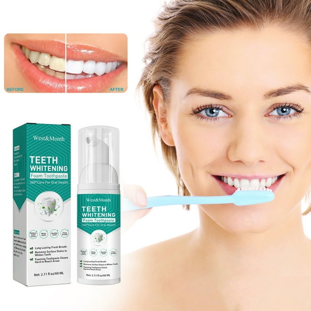 Teeth Whitening Toothpaste Foam Natural Ingredients Baking For Cleaning