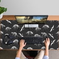 thumbnail image 4 of Long Mouse Pads for Desk,Black Cartoon Dinosaurs Fossils Pattern Desk Mats on Top Of Desks, Desk Mouse Pad Extra Large with 3mm Non-Slip Base and Stitched Edge for Gaming,Office,Work,Home 47.3"x23.6", 4 of 6
