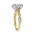 thumbnail image 3 of AFFY Halo Engagement Wedding Ring for Women Center 7MM Princess and Round Lab Created Moissanite Ring Jewelry Gift for Her In 10K Solid Yellow Gold Size 6.5, 3 of 6