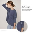 thumbnail image 3 of Long Sleeve Workout Shirts Yoga Tops Long Sleeve Open Back Workout Tops for Women, 3 of 6